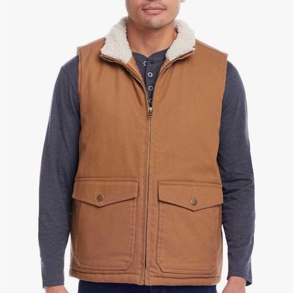 Weatherproof Other - Men's Brown Sherpa-Lined Vest